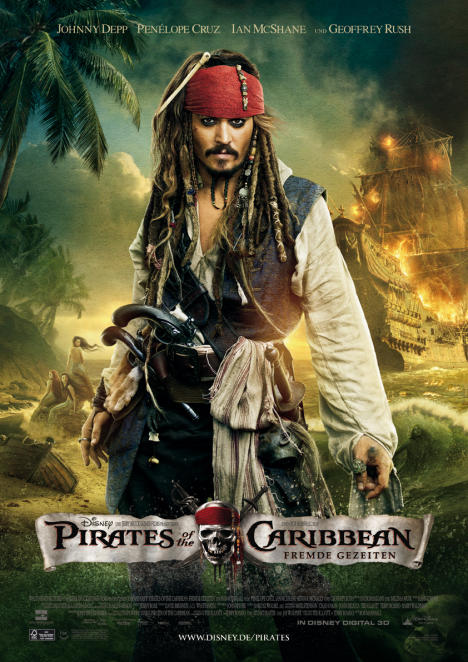 Filmplakat Pirates of the Caribbean - Fremde Gezeiten