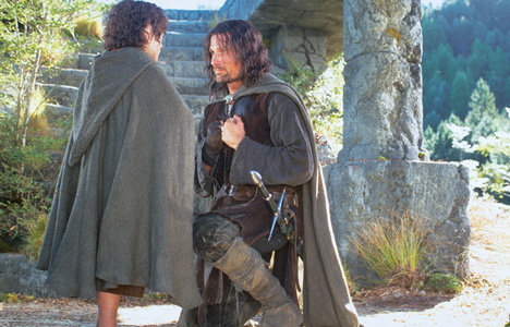 Elijah Wood (Frodo), Viggo Mortensen (Aragorn)