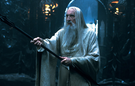 Christopher Lee als Saruman