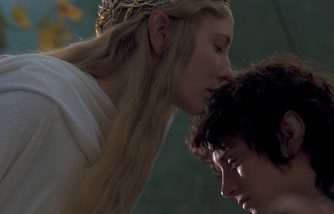 Cate Blanchett (Galadriel), Elijah Wood (Frodo)
