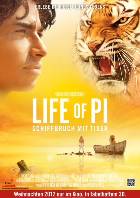 Filmplakat Life of Pi: Schiffbruch mit Tiger